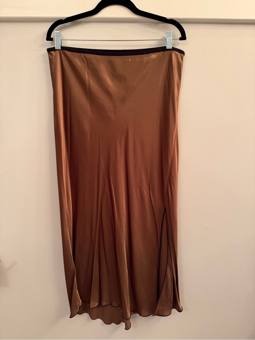 Rails Jada satin slip skirt in Peat Moss, XL